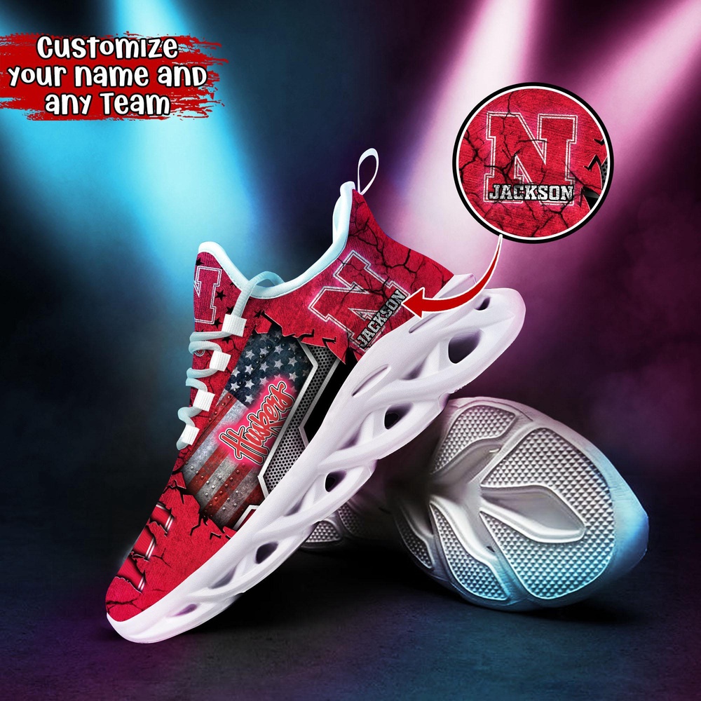 Customized NCAA Nebraska Cornhuskers Sneaker Max Soul Shoes Sneaker Elegance Fusion Customized NCAA Nebraska Cornhuskers Sneaker Max Soul Shoes Sneaker Elegance Fusion