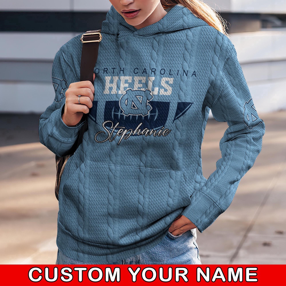 Customized NCAA North Carolina Tar Heels Hoodie 3D Athletic Elegance For Fans Customized NCAA North Carolina Tar Heels Hoodie 3D Athletic Elegance For Fans