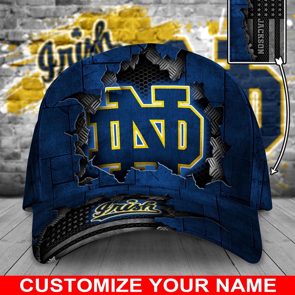 Customized NCAA Notre Dame Fighting Irish Baseball Cap Glamorous Hat Bliss Customized NCAA Notre Dame Fighting Irish Baseball Cap Glamorous Hat Bliss