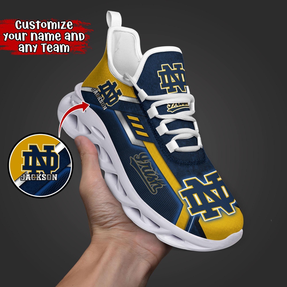 Customized NCAA Notre Dame Fighting Irish Sneaker Max Soul Shoes Soulful Stride