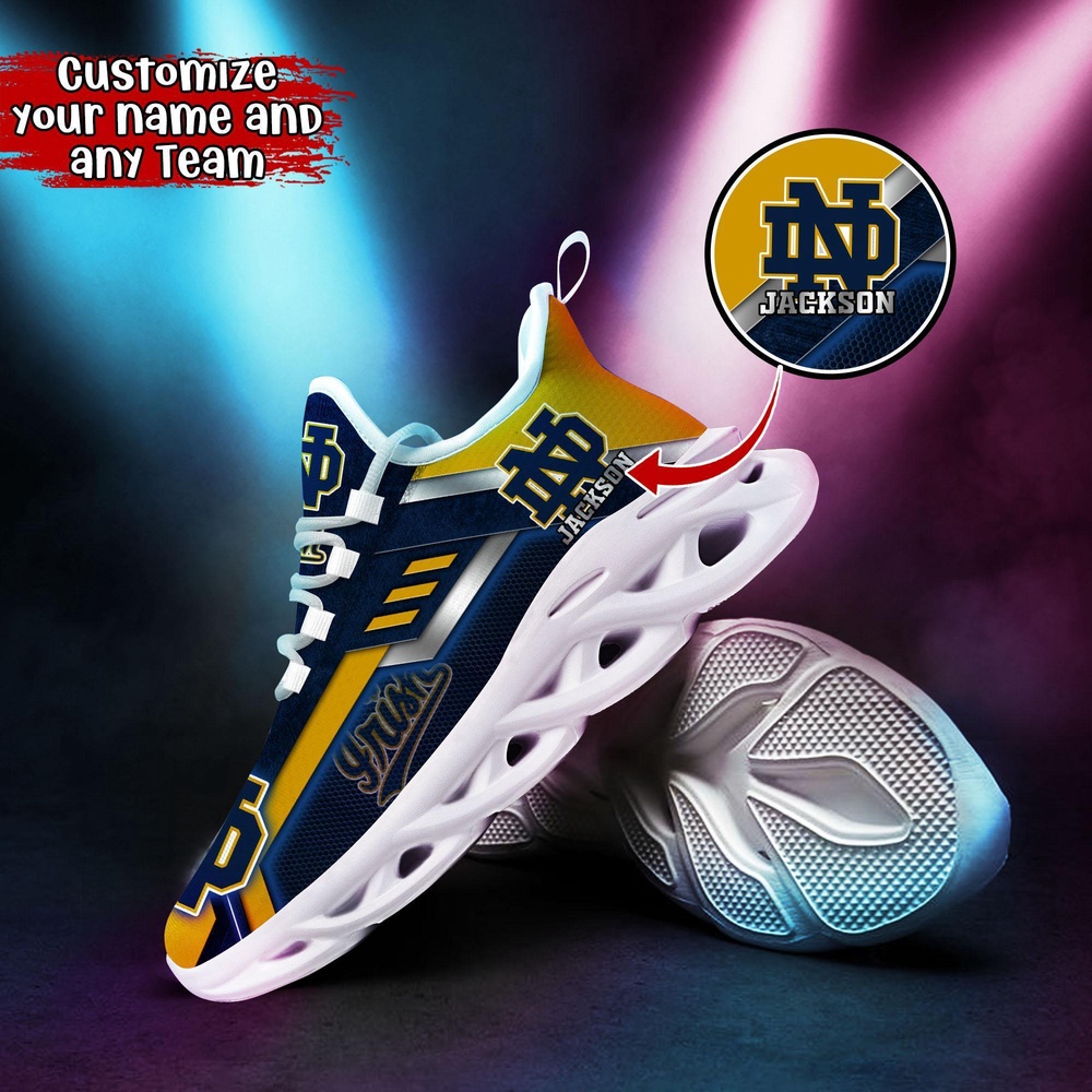Customized NCAA Notre Dame Fighting Irish Sneaker Max Soul Shoes Soulful Stride