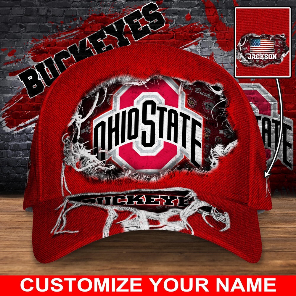 Customized NCAA Ohio State Buckeyes Baseball Cap Chic Vibes in Headwear Customized NCAA Ohio State Buckeyes Baseball Cap Chic Vibes in Headwear
