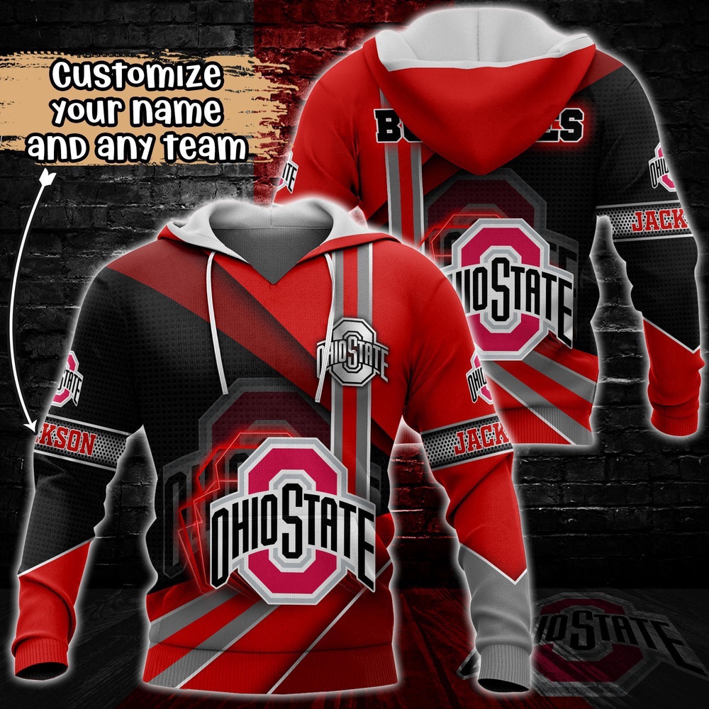 Customized NCAA Ohio State Buckeyes Hoodie 3D Cozy Vibes For Fans