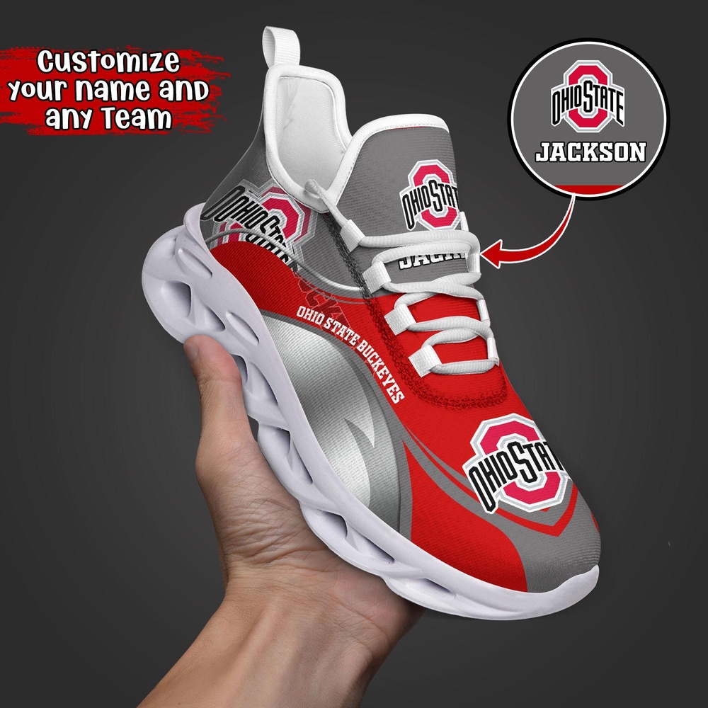 Customized NCAA Ohio State Buckeyes Sneaker Max Soul Shoes Max Soul Motion