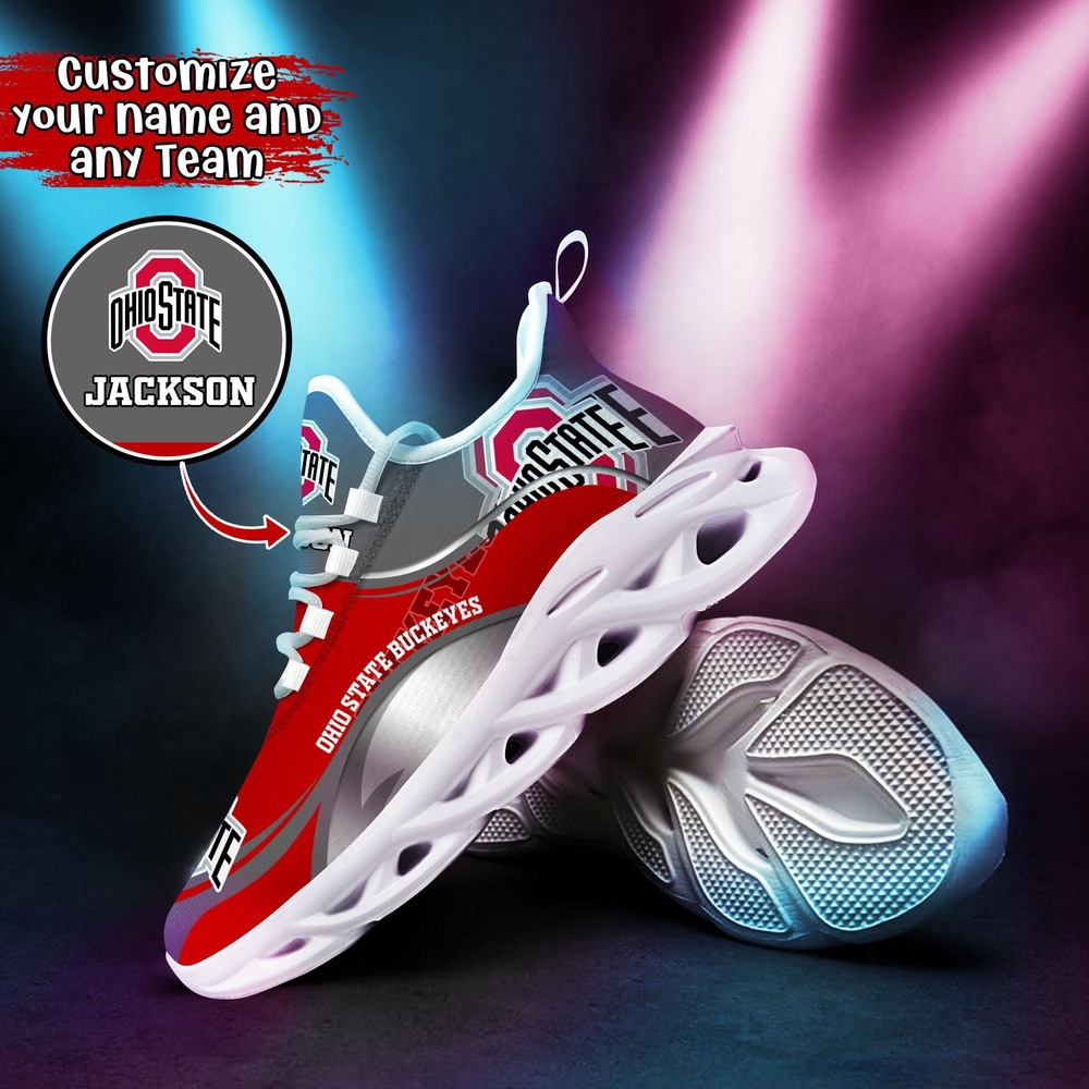 Customized NCAA Ohio State Buckeyes Sneaker Max Soul Shoes Max Soul Motion