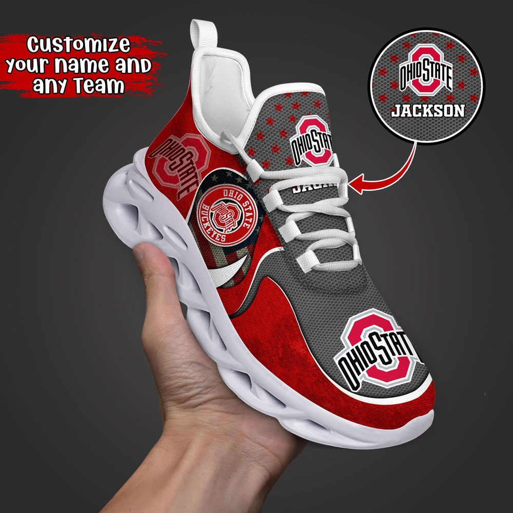 Customized NCAA Ohio State Buckeyes Sneaker Max Soul Shoes Sole Bliss