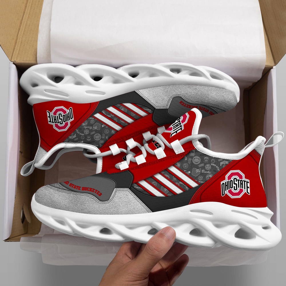 Customized NCAA Ohio State Buckeyes Sneaker Max Soul Shoes Sporty Soul Customized NCAA Ohio State Buckeyes Sneaker Max Soul Shoes Sporty Soul