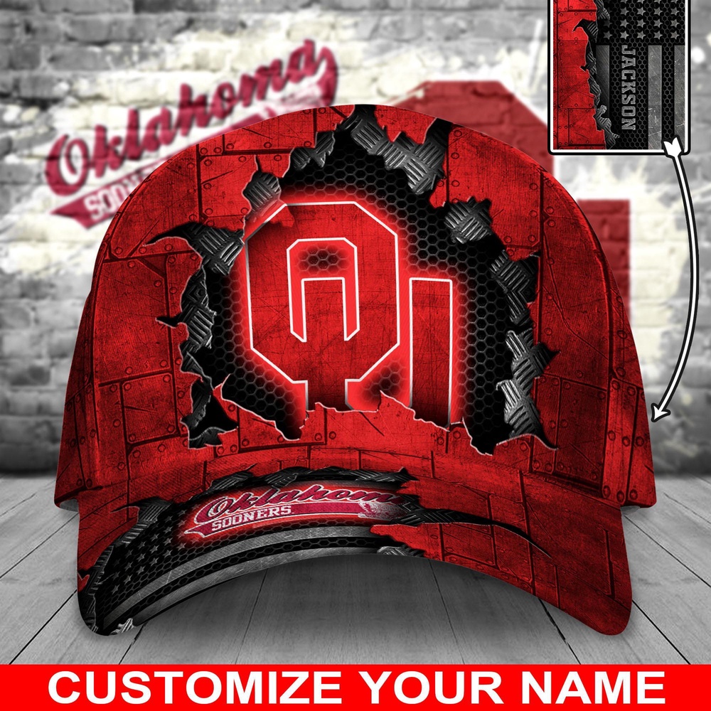 Customized NCAA Oklahoma Sooners Baseball Cap Glamorous Hat Bliss Customized NCAA Oklahoma Sooners Baseball Cap Glamorous Hat Bliss