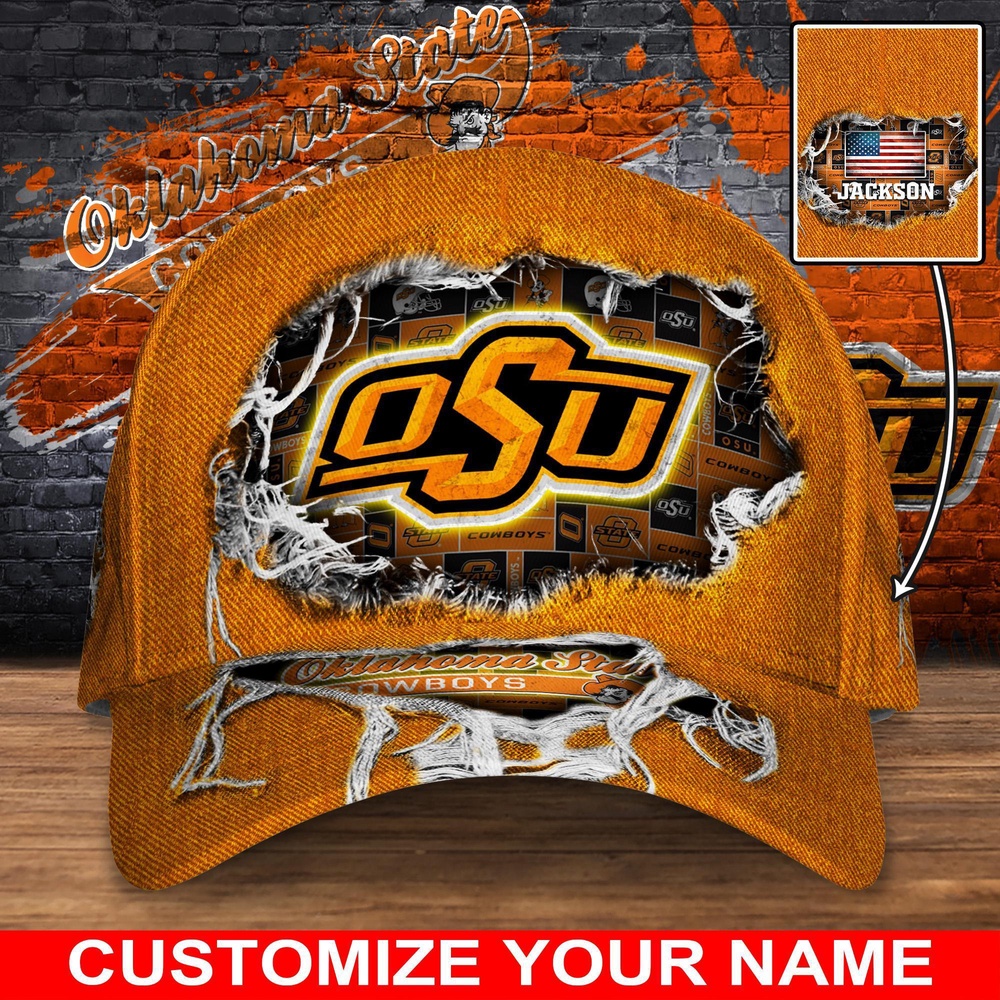 Customized NCAA Oklahoma State Cowboys Baseball Cap Chic Vibes in Headwear Customized NCAA Oklahoma State Cowboys Baseball Cap Chic Vibes in Headwear