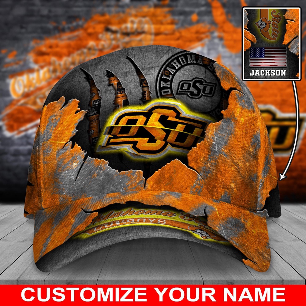 Customized NCAA Oklahoma State Cowboys Baseball Cap Signature Urban Style Customized NCAA Oklahoma State Cowboys Baseball Cap Signature Urban Style