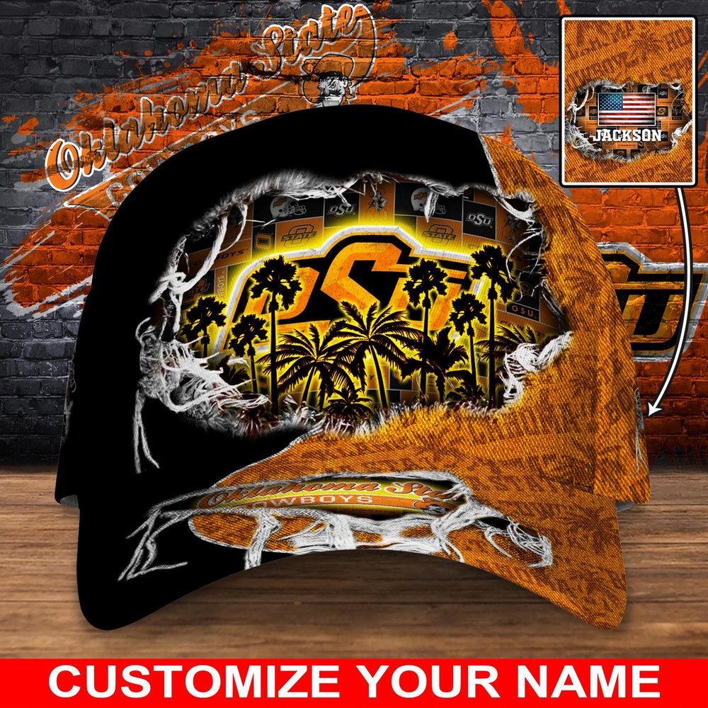 Customized NCAA Oklahoma State Cowboys Baseball Cap Sporty Elegance Vibes Customized NCAA Oklahoma State Cowboys Baseball Cap Sporty Elegance Vibes
