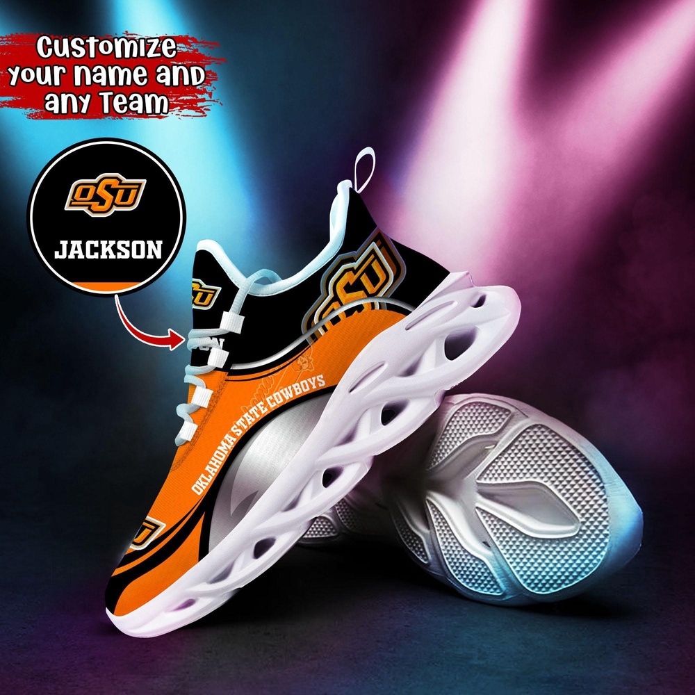 Customized NCAA Oklahoma State Cowboys Sneaker Max Soul Shoes Max Soul Motion Customized NCAA Oklahoma State Cowboys Sneaker Max Soul Shoes Max Soul Motion