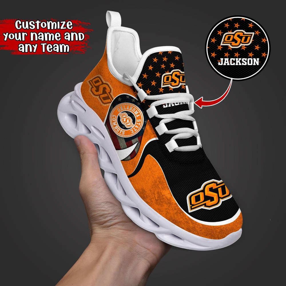 Customized NCAA Oklahoma State Cowboys Sneaker Max Soul Shoes Sole Bliss Customized NCAA Oklahoma State Cowboys Sneaker Max Soul Shoes Sole Bliss