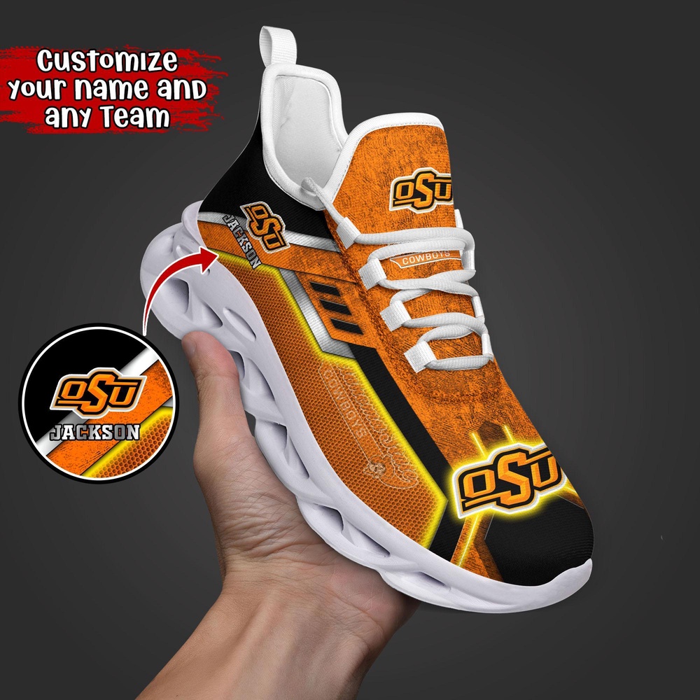 Customized NCAA Oklahoma State Cowboys Sneaker Max Soul Shoes Soulful Stride Customized NCAA Oklahoma State Cowboys Sneaker Max Soul Shoes Soulful Stride