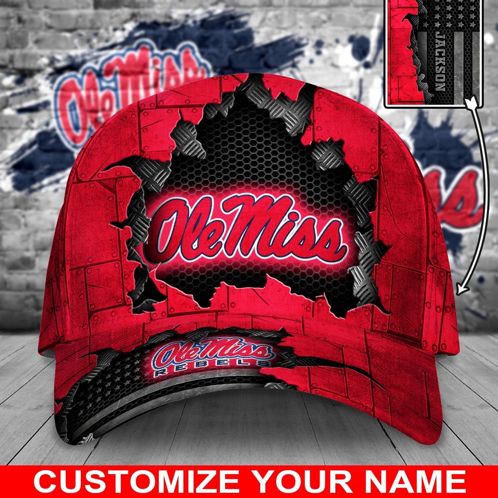 Customized NCAA Ole Miss Rebels Baseball Cap Champion Comfort Fashion Customized NCAA Ole Miss Rebels Baseball Cap Champion Comfort Fashion