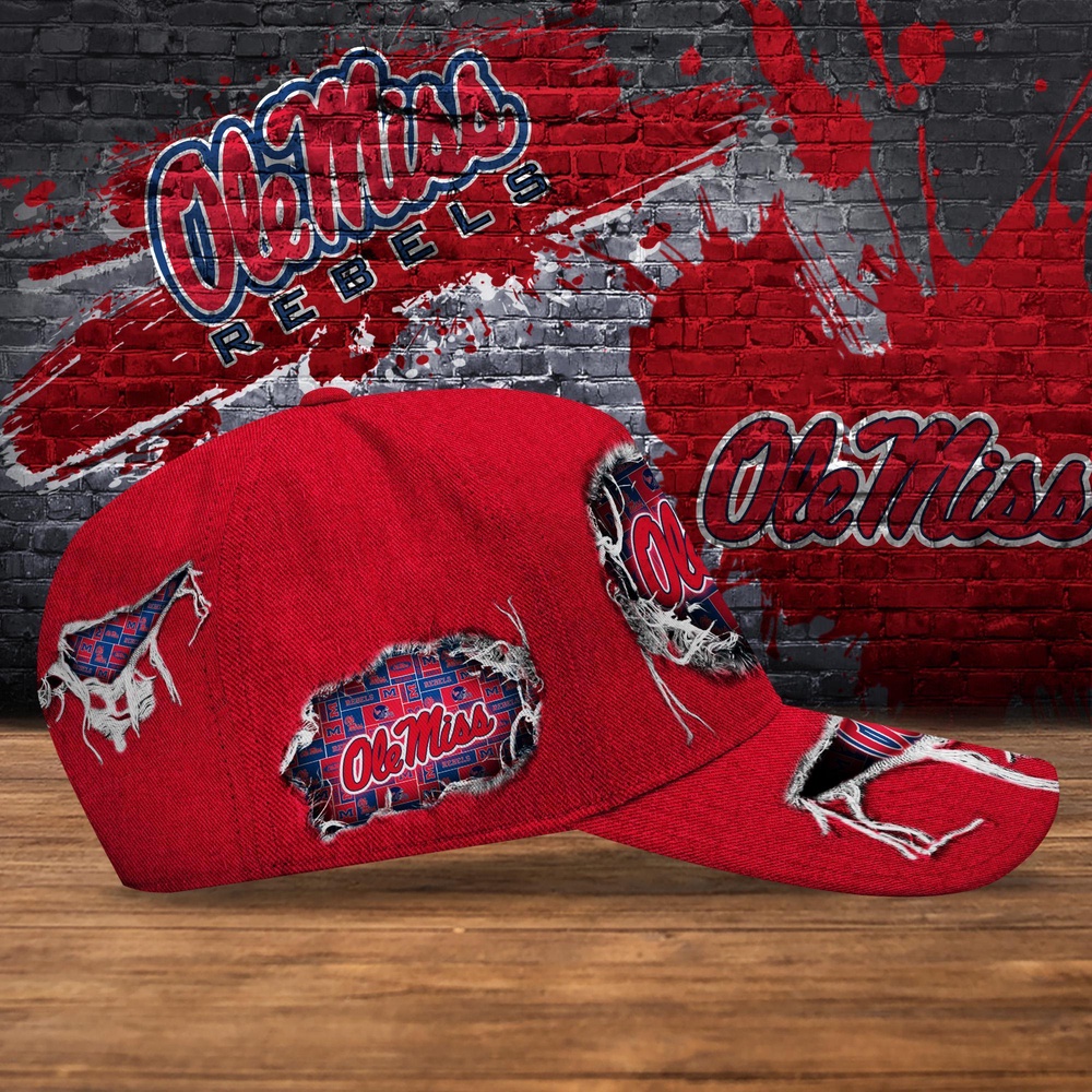 Customized NCAA Ole Miss Rebels Baseball Cap Trendsetting Threads Fashion Customized NCAA Ole Miss Rebels Baseball Cap Trendsetting Threads Fashion
