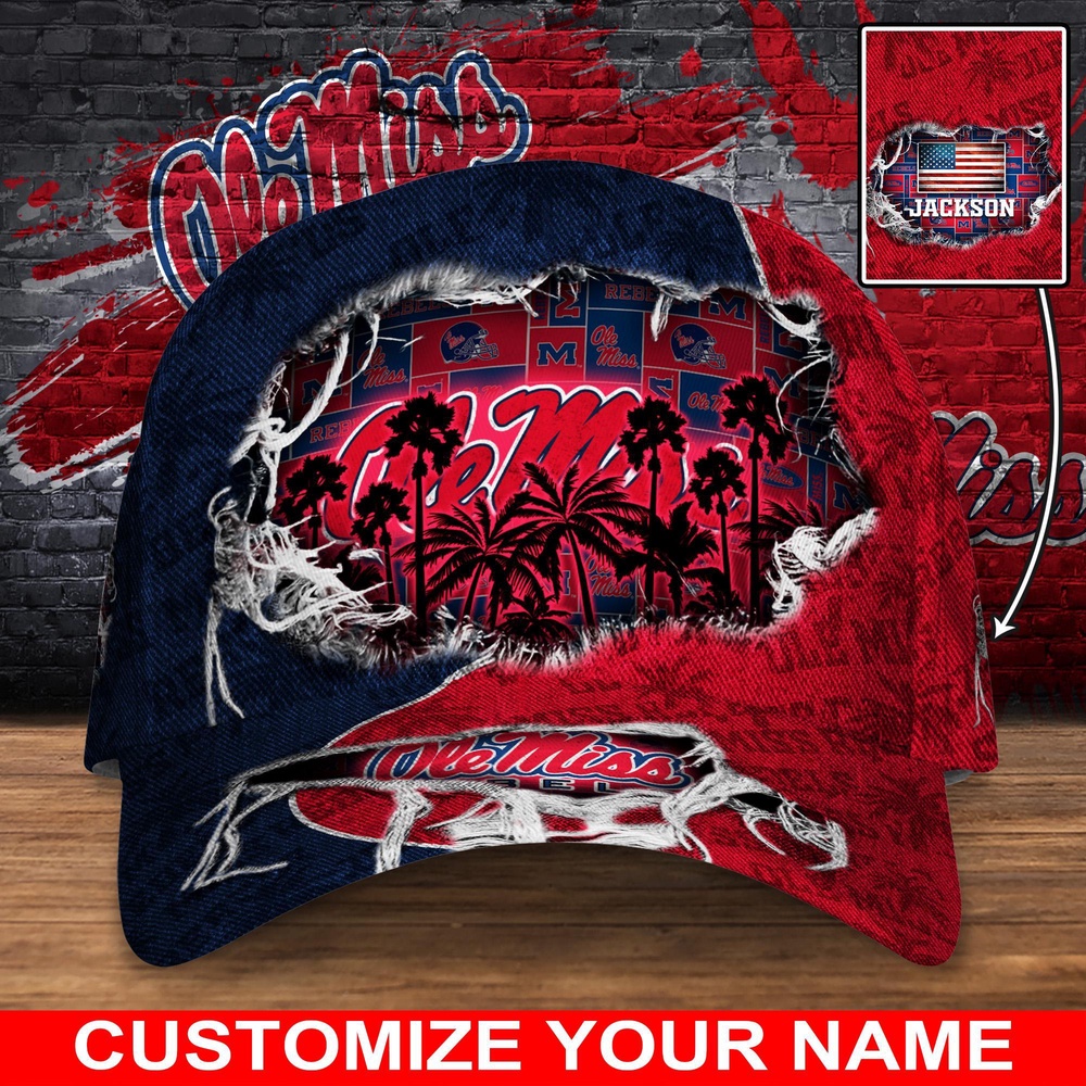 Customized NCAA Ole Miss Rebels Baseball Cap Trendy Hat Bliss Customized NCAA Ole Miss Rebels Baseball Cap Trendy Hat Bliss