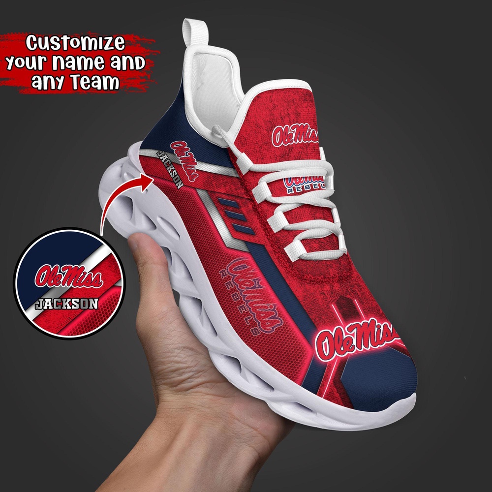 Customized NCAA Ole Miss Rebels Sneaker Max Soul Shoes Soulful Steps Customized NCAA Ole Miss Rebels Sneaker Max Soul Shoes Soulful Steps