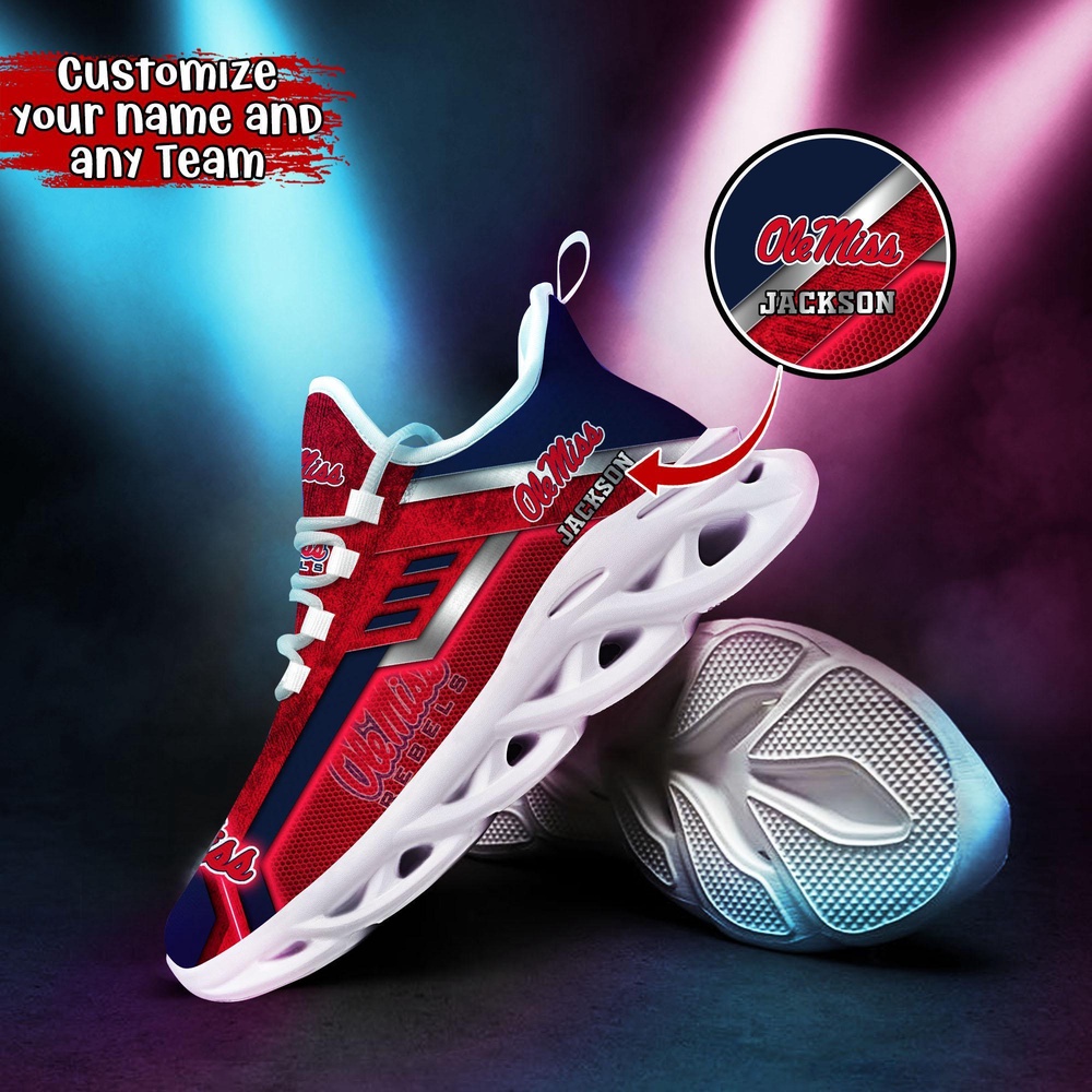 Customized NCAA Ole Miss Rebels Sneaker Max Soul Shoes Soulful Steps Customized NCAA Ole Miss Rebels Sneaker Max Soul Shoes Soulful Steps