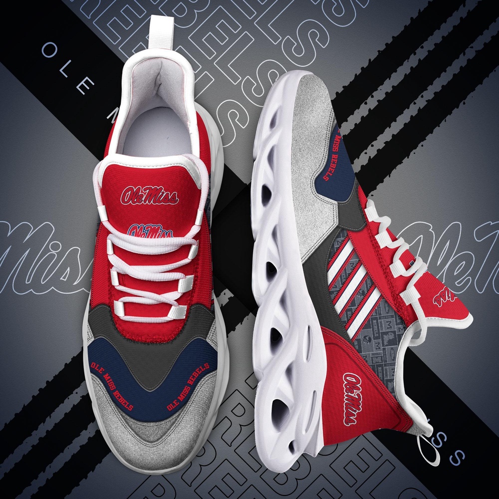 Customized NCAA Ole Miss Rebels Sneaker Max Soul Shoes Stride Elegance Parade