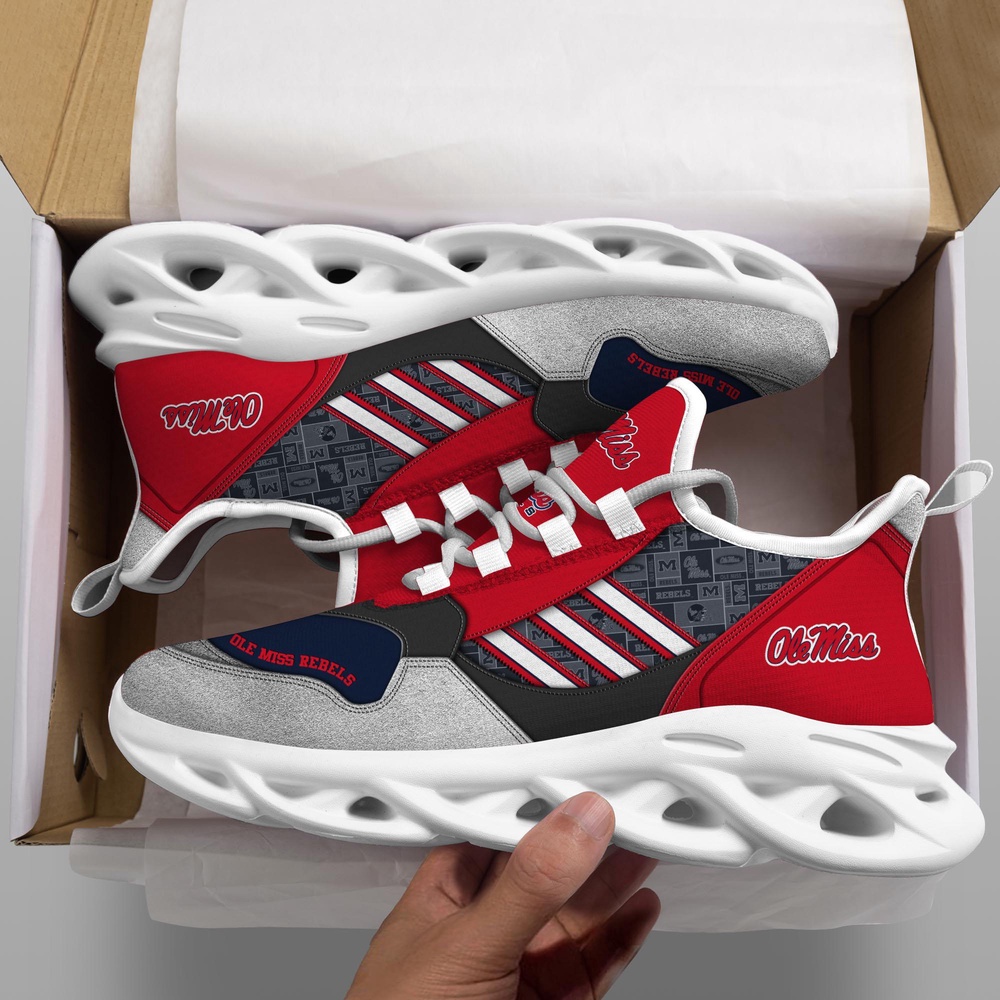 Customized NCAA Ole Miss Rebels Sneaker Max Soul Shoes Stride Elegance Parade