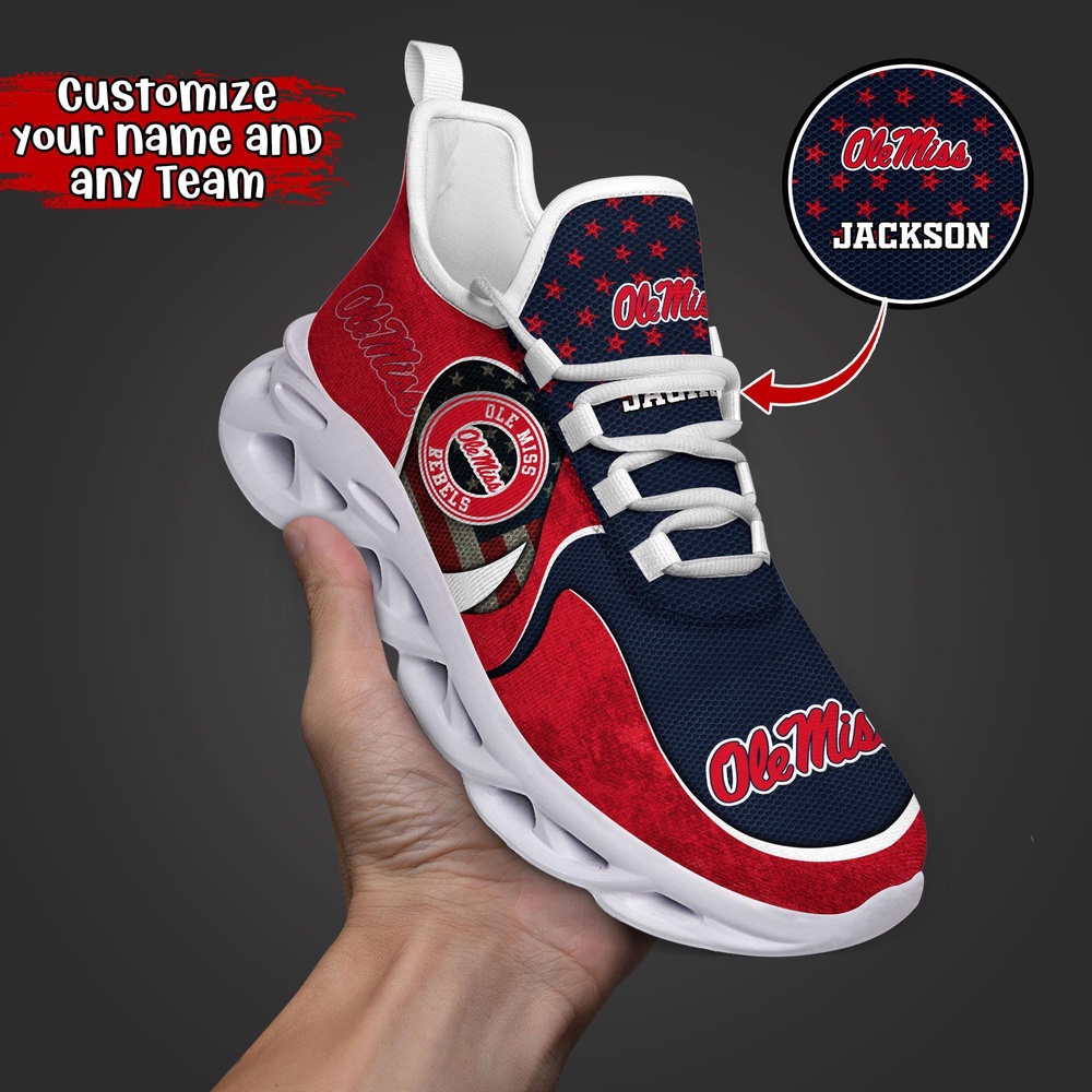 Customized NCAA Ole Miss Rebels Sneaker Max Soul Shoes Stride Glamorous Soul Customized NCAA Ole Miss Rebels Sneaker Max Soul Shoes Stride Glamorous Soul