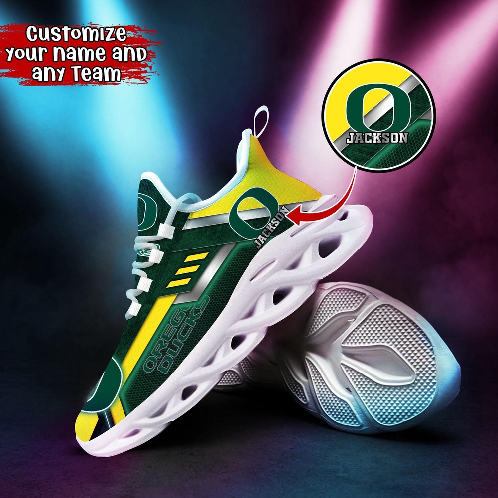 Customized NCAA Oregon Ducks Sneaker Max Soul Shoes Soulful Steps