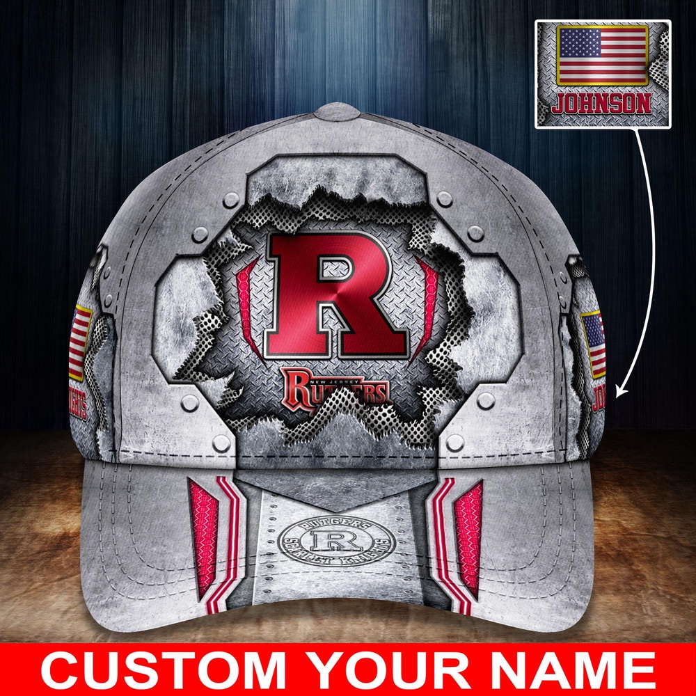Customized NCAA Rutgers Scarlet Knights Baseball Cap Athletic Aura Trends