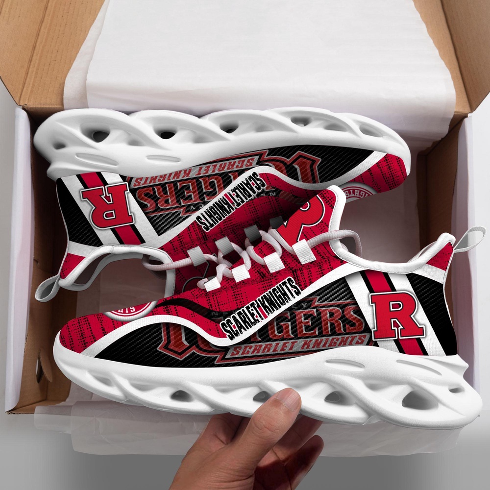 Customized NCAA Rutgers Scarlet Knights Sneaker Max Soul Shoes Stride Glamour Customized NCAA Rutgers Scarlet Knights Sneaker Max Soul Shoes Stride Glamour