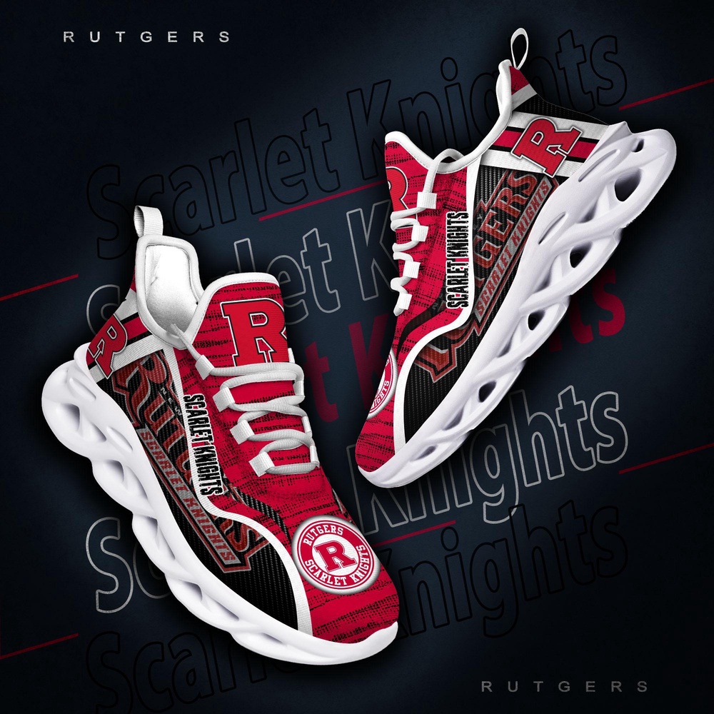 Customized NCAA Rutgers Scarlet Knights Sneaker Max Soul Shoes Stride Glamour Customized NCAA Rutgers Scarlet Knights Sneaker Max Soul Shoes Stride Glamour