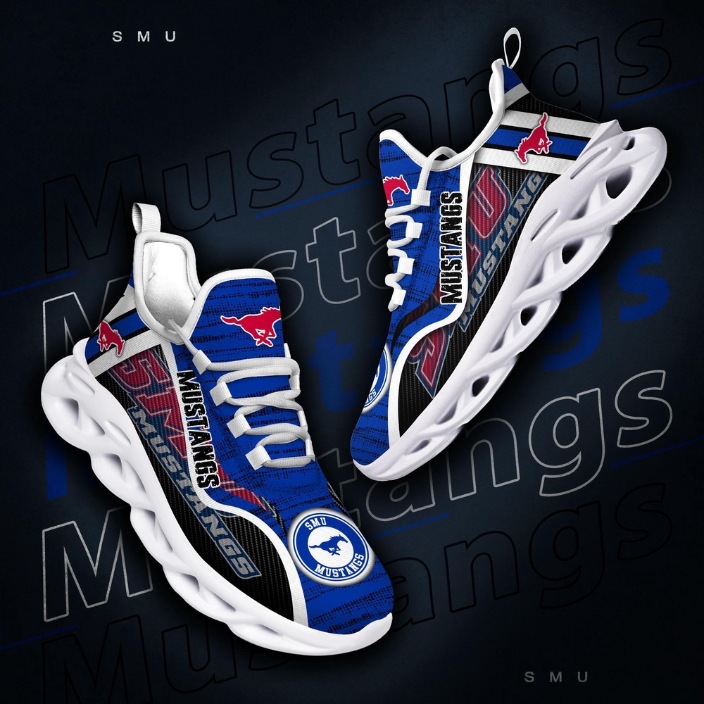 Customized NCAA SMU Mustangs Sneaker Max Soul Shoes Stride Glamour Customized NCAA SMU Mustangs Sneaker Max Soul Shoes Stride Glamour