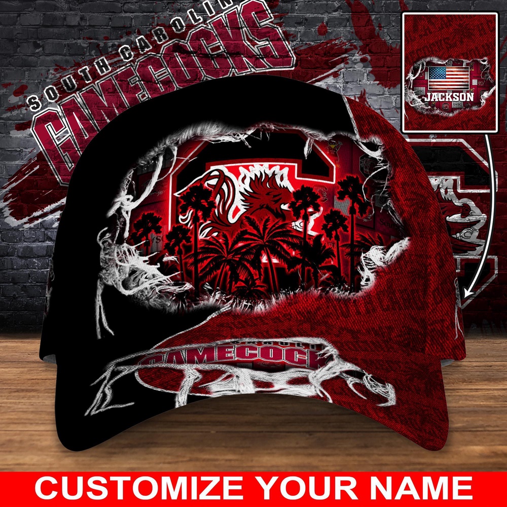 Customized NCAA South Carolina Gamecocks Baseball Cap Sporty Elegance Vibes Customized NCAA South Carolina Gamecocks Baseball Cap Sporty Elegance Vibes