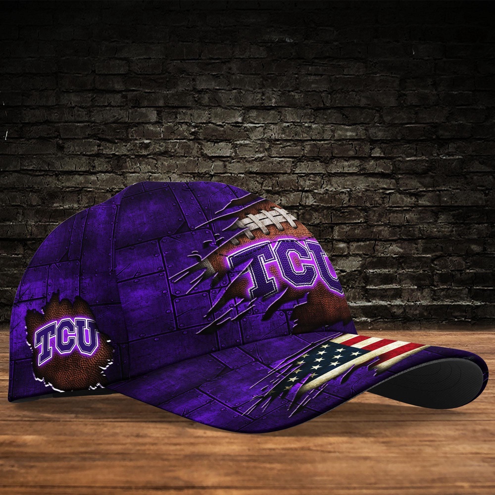Customized NCAA TCU Horned Frogs Baseball Cap Casual Elegance Threads Customized NCAA TCU Horned Frogs Baseball Cap Casual Elegance Threads
