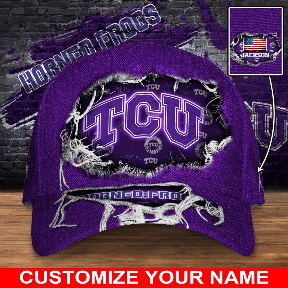 Customized NCAA TCU Horned Frogs Baseball Cap Chic Vibes in Headwear Customized NCAA TCU Horned Frogs Baseball Cap Chic Vibes in Headwear