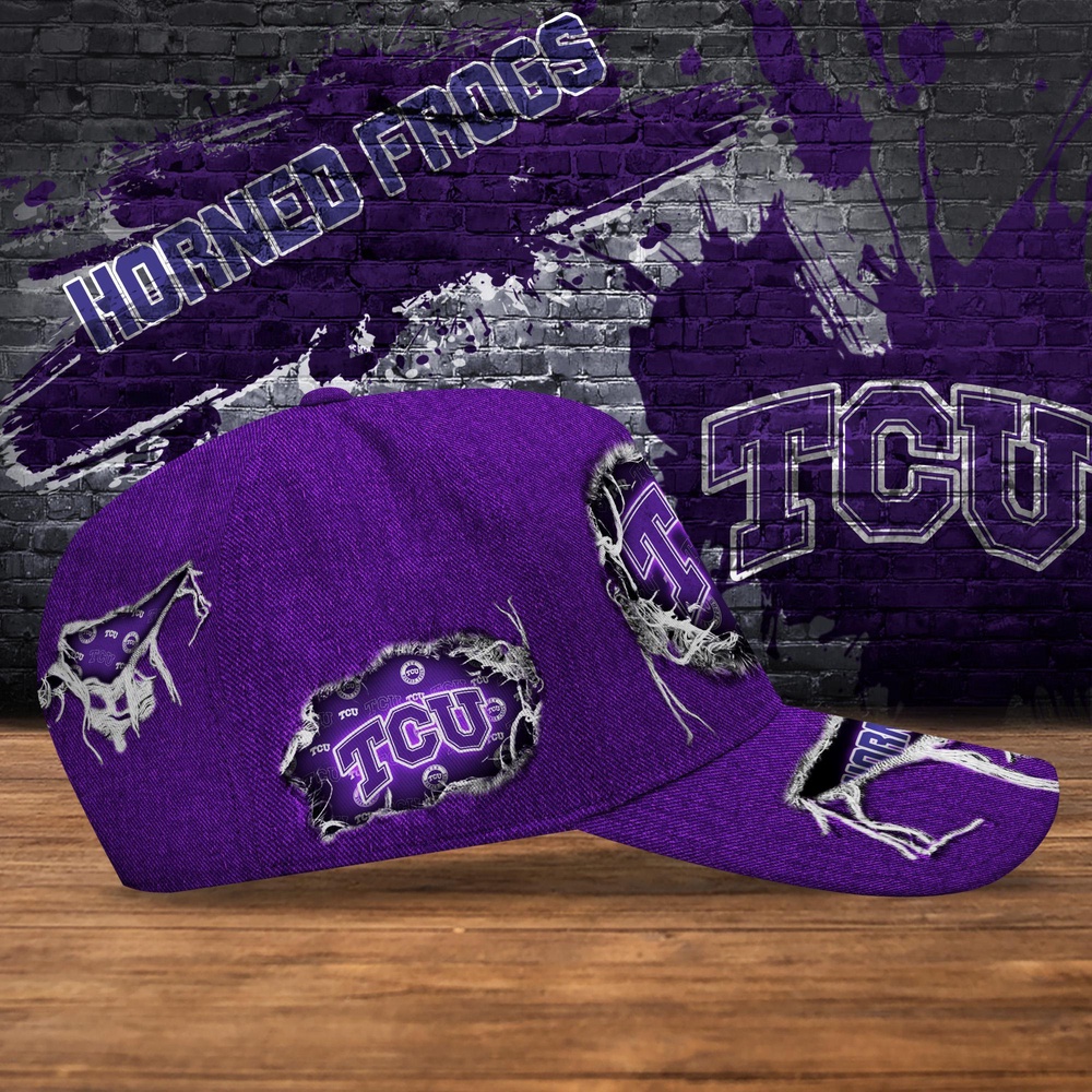 Customized NCAA TCU Horned Frogs Baseball Cap Chic Vibes in Headwear Customized NCAA TCU Horned Frogs Baseball Cap Chic Vibes in Headwear
