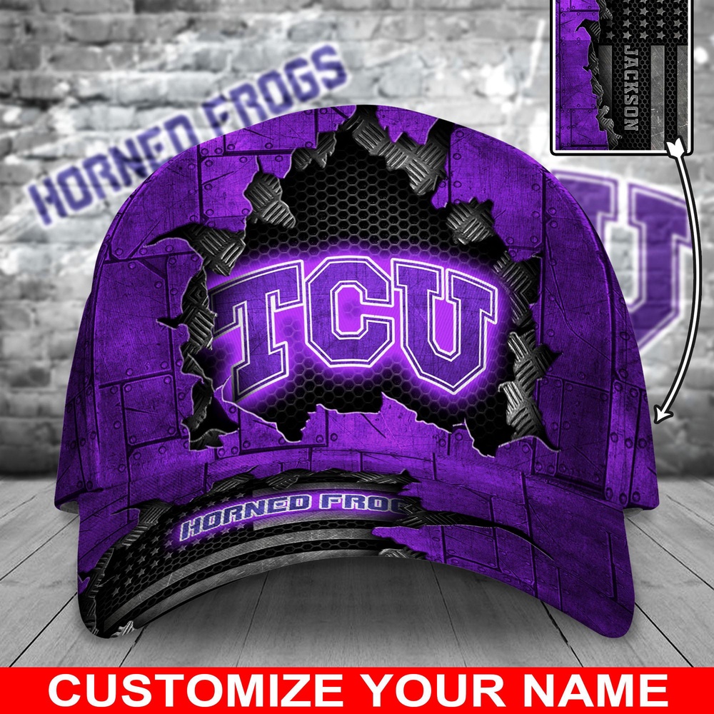 Customized NCAA TCU Horned Frogs Baseball Cap Glamorous Hat Bliss Customized NCAA TCU Horned Frogs Baseball Cap Glamorous Hat Bliss