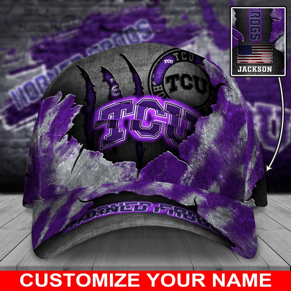 Customized NCAA TCU Horned Frogs Baseball Cap Signature Urban Style Customized NCAA TCU Horned Frogs Baseball Cap Signature Urban Style