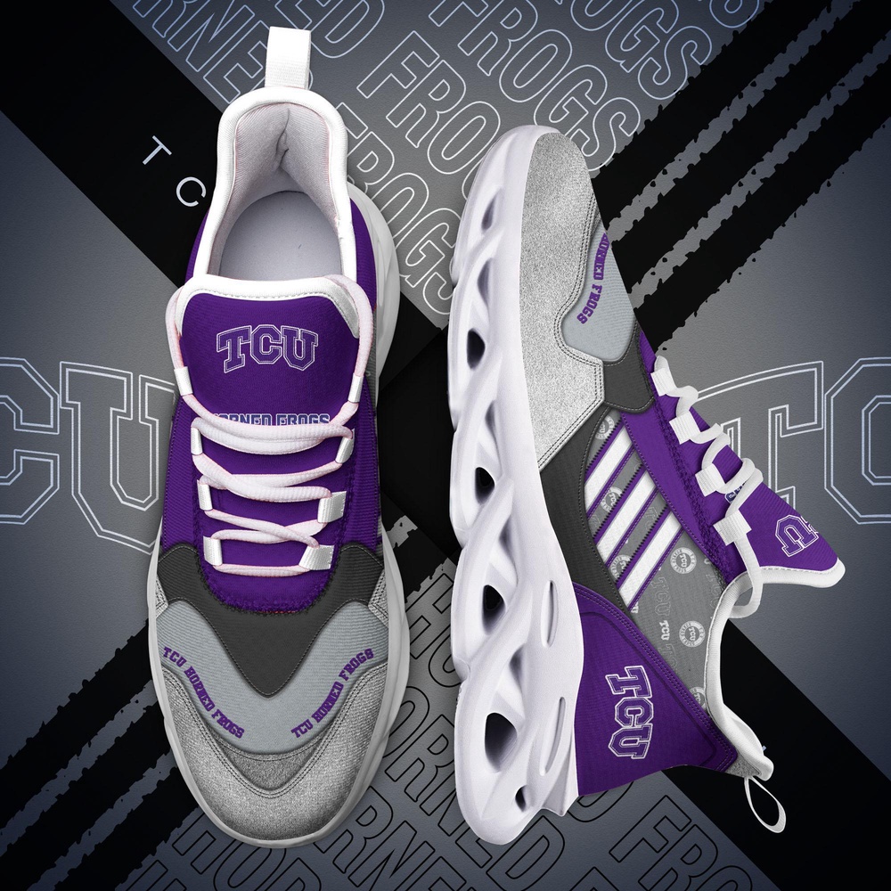 Customized NCAA TCU Horned Frogs Sneaker Max Soul Shoes Sporty Soul Customized NCAA TCU Horned Frogs Sneaker Max Soul Shoes Sporty Soul