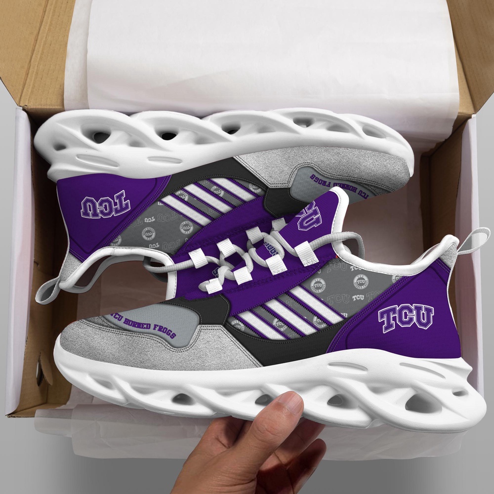 Customized NCAA TCU Horned Frogs Sneaker Max Soul Shoes Sporty Soul Customized NCAA TCU Horned Frogs Sneaker Max Soul Shoes Sporty Soul