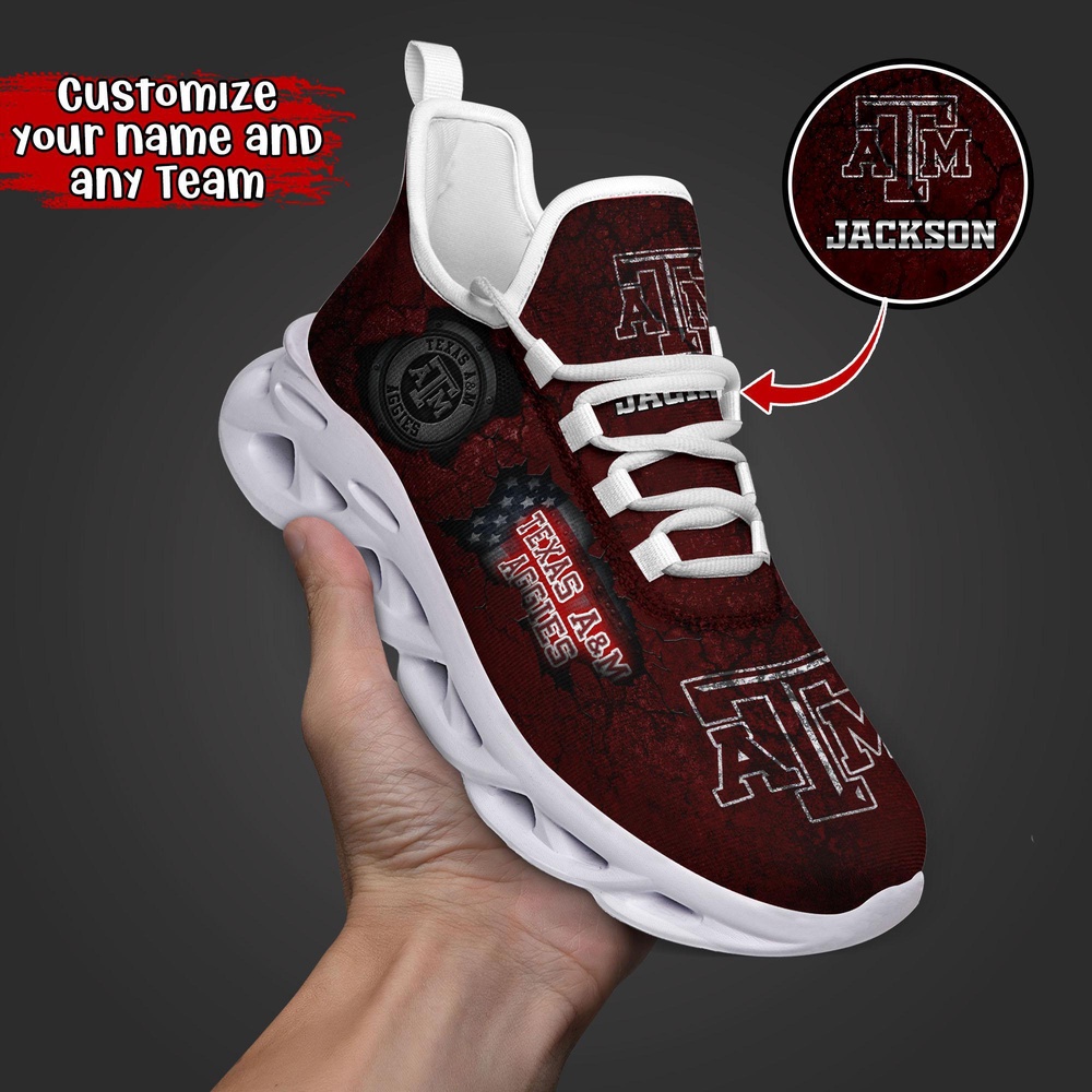 Customized NCAA Texas A&M Aggies Sneaker Max Soul Shoes Max Comfort Glide Customized NCAA Texas A&M Aggies Sneaker Max Soul Shoes Max Comfort Glide