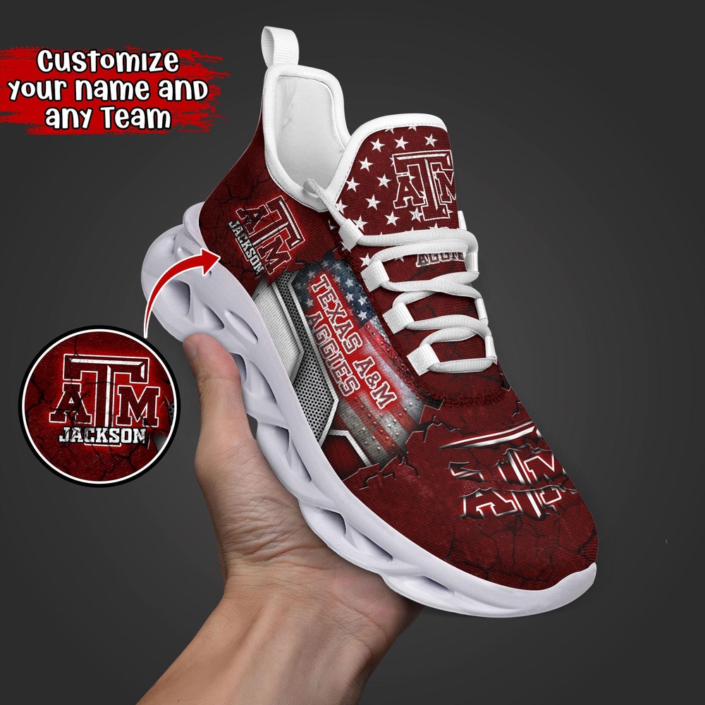 Customized NCAA Texas A&M Aggies Sneaker Max Soul Shoes Sneaker Elegance Fusion Customized NCAA Texas A&M Aggies Sneaker Max Soul Shoes Sneaker Elegance Fusion