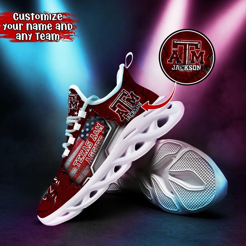 Customized NCAA Texas A&M Aggies Sneaker Max Soul Shoes Sneaker Elegance Fusion Customized NCAA Texas A&M Aggies Sneaker Max Soul Shoes Sneaker Elegance Fusion