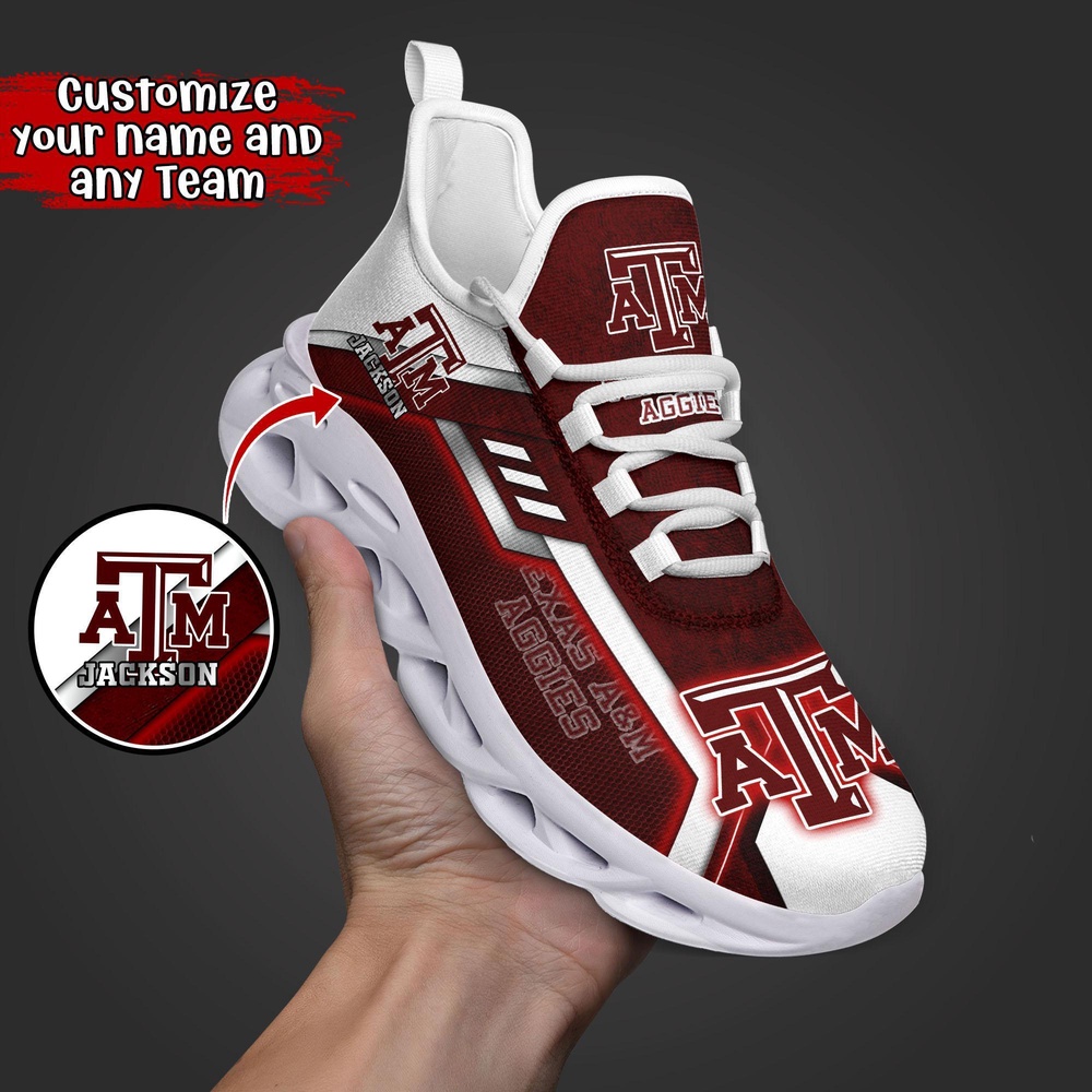 Customized NCAA Texas A&M Aggies Sneaker Max Soul Shoes Soulful Steps Customized NCAA Texas A&M Aggies Sneaker Max Soul Shoes Soulful Steps