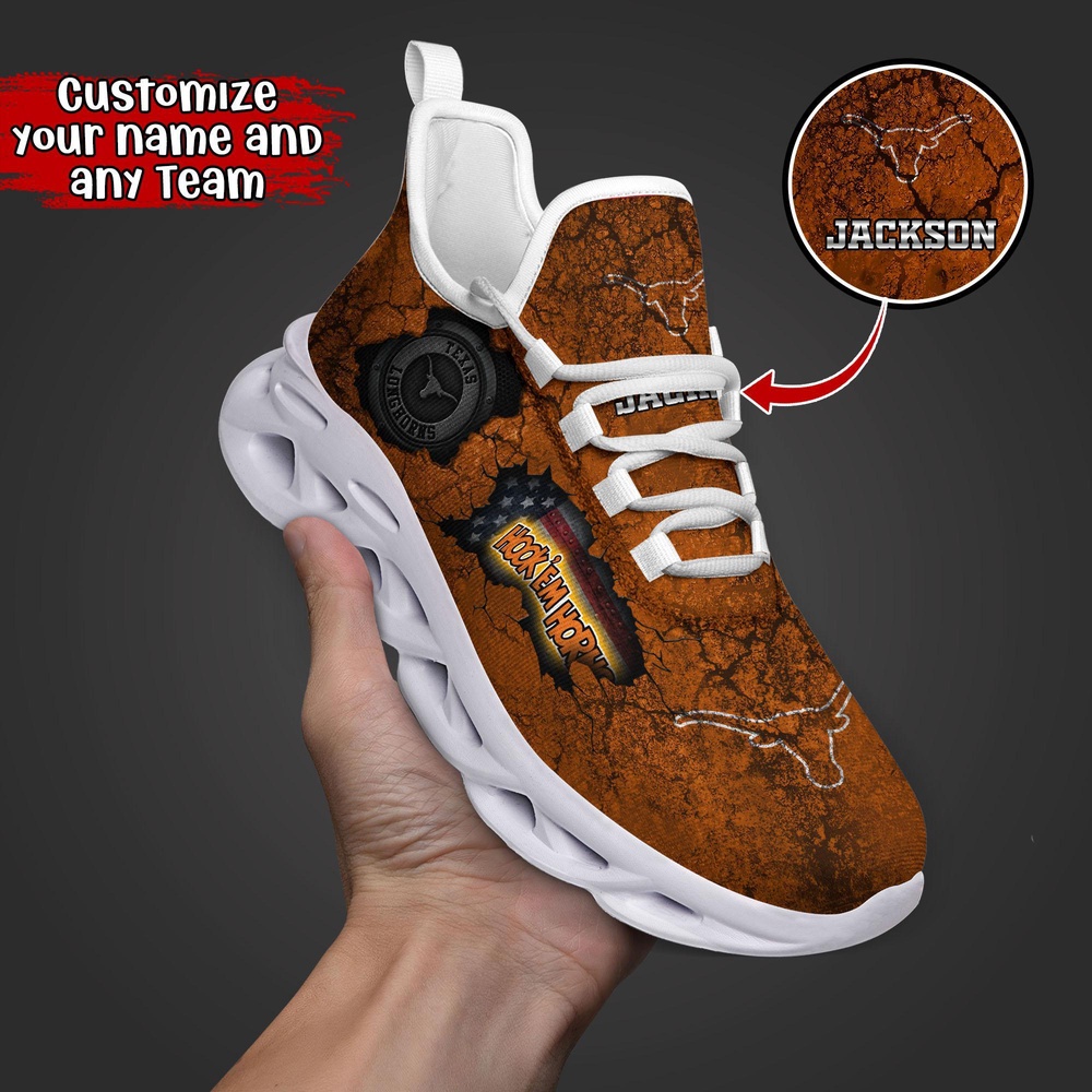 Customized NCAA Texas Longhorns Sneaker Max Soul Shoes Max Comfort Glide Customized NCAA Texas Longhorns Sneaker Max Soul Shoes Max Comfort Glide
