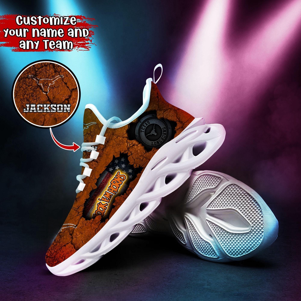 Customized NCAA Texas Longhorns Sneaker Max Soul Shoes Max Comfort Glide Customized NCAA Texas Longhorns Sneaker Max Soul Shoes Max Comfort Glide