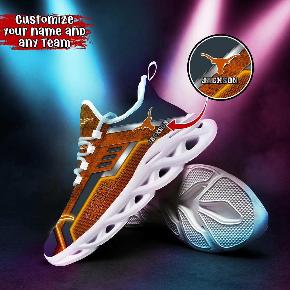 Customized NCAA Texas Longhorns Sneaker Max Soul Shoes Soulful Steps Customized NCAA Texas Longhorns Sneaker Max Soul Shoes Soulful Steps