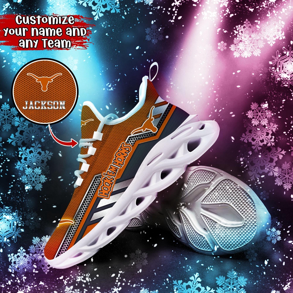 Customized NCAA Texas Longhorns Sneaker Max Soul Shoes Stride Chic Blissful Parade Customized NCAA Texas Longhorns Sneaker Max Soul Shoes Stride Chic Blissful Parade