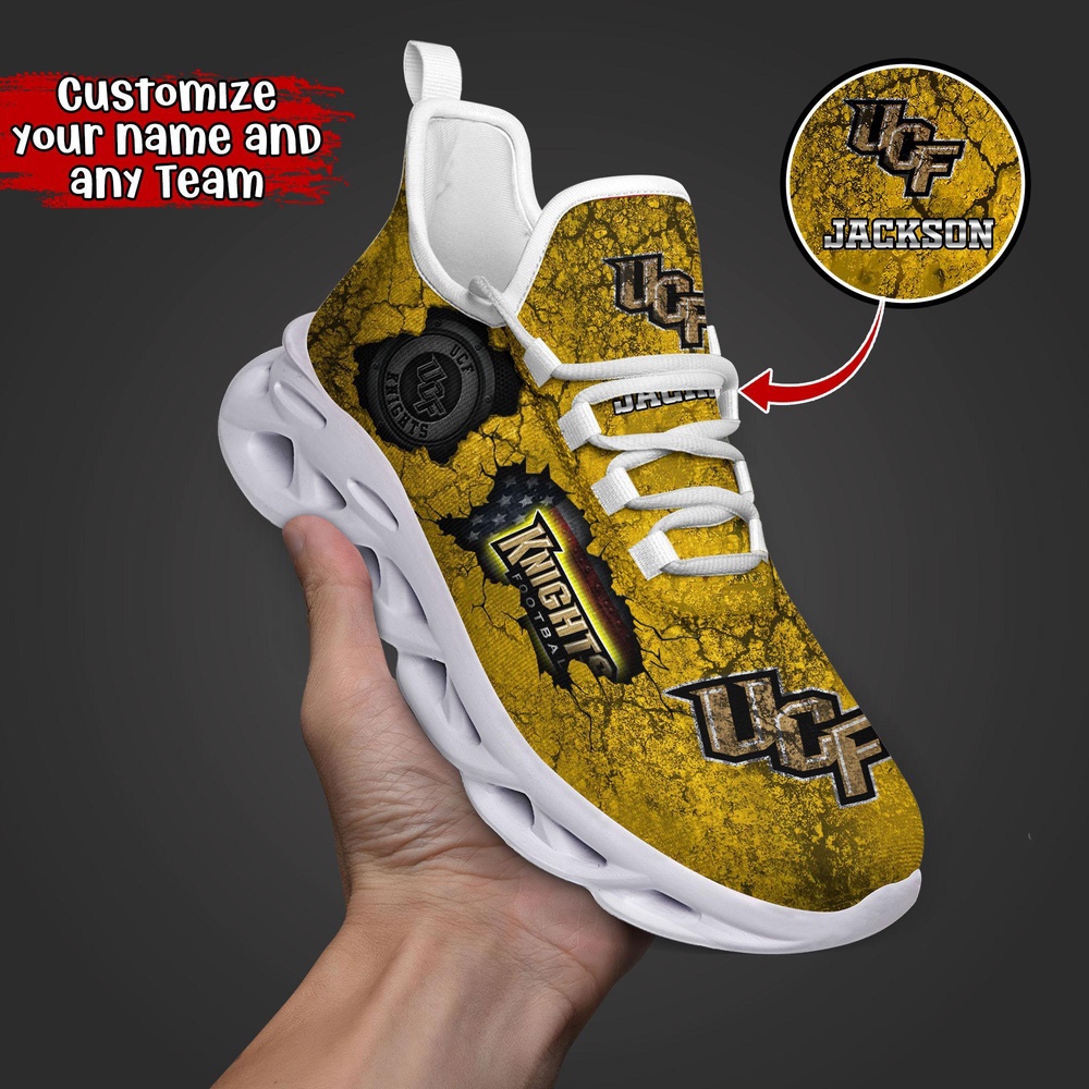 Customized NCAA UCF Knights Sneaker Max Soul Shoes Max Comfort Customized NCAA UCF Knights Sneaker Max Soul Shoes Max Comfort