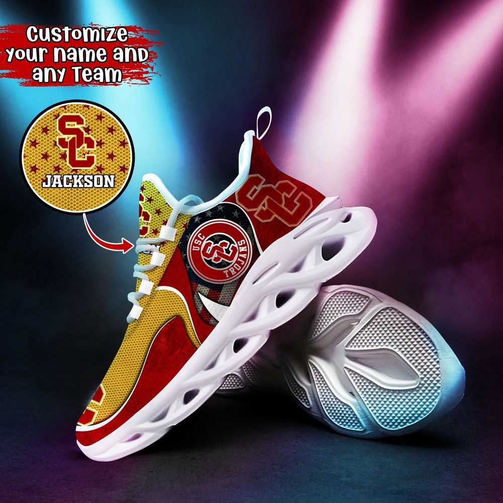 Customized NCAA USC Trojans Sneaker Max Soul Shoes Sole Bliss Customized NCAA USC Trojans Sneaker Max Soul Shoes Sole Bliss
