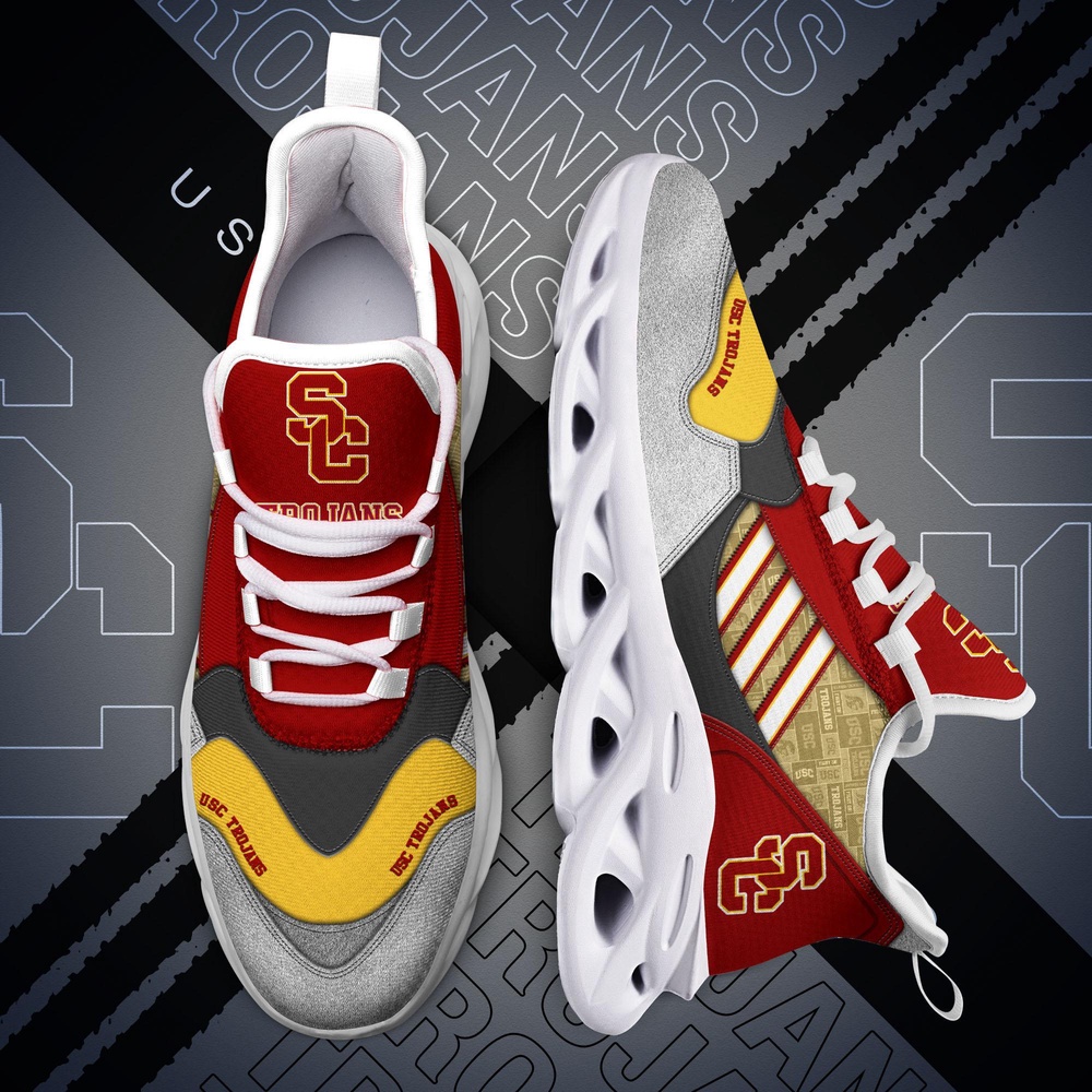 Customized NCAA USC Trojans Sneaker Max Soul Shoes Sporty Soul Customized NCAA USC Trojans Sneaker Max Soul Shoes Sporty Soul